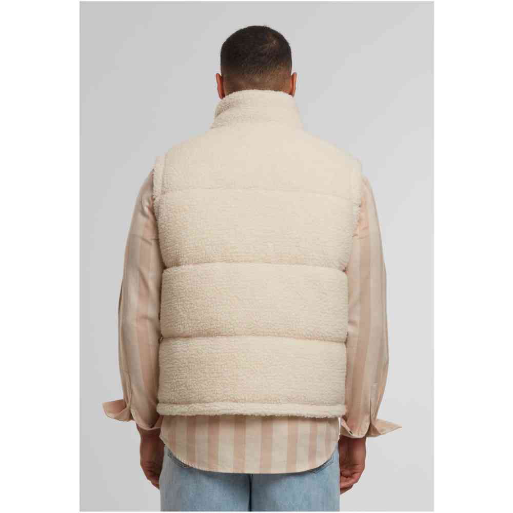 Urban Classics - Basic Teddy Puffer Sleeveless jacket - Cream